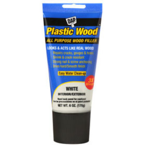 DAP 00585 PLASTIC WOOD 6 OZ SQUEEZE TUBE WHITE LATEX FILLER