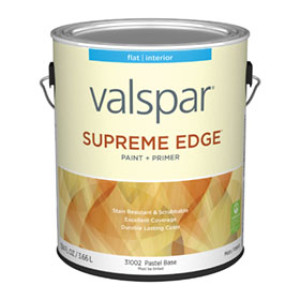 VALSPAR 31002.007 SUPREME EDGE FLAT PASTEL INTERIOR PAINT & PRIMER
