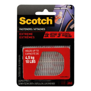 3M RF6730 1" X 3" SCOTCH EXTREME EZ PASS CLEAR FASTENERS 2 STRIPS