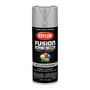 KRYLON K02766007 FUSION ALL-IN-ONE METALLIC ALUMINUM 12 OZ INDOOR - OUTDOOR