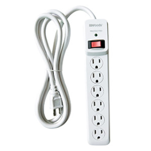 SOUTHWIRE 41446 6 OUTLET SURGE PROTECTOR STRIP WITH 6' CORD 680 JOULES