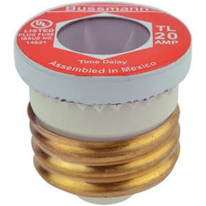 BUSSMANN TL-20PK4 20 AMP PLUG FUSE TIME DELAY EDISON BASE (4PK)
