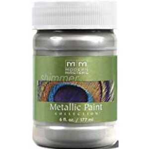 MODERN MASTERS ME150-06 6 OZ SILVER SATIN METALLIC PAINT OPAQUE