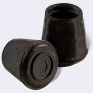 SHEPHERD 9127 7/8" BLACK RUBBER NON SKID LEG TIPS (4CD)