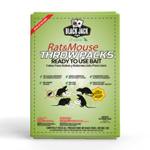 SAFEGUARD 7391 BLACK JACK 1 OZ ALL NATURAL RAT/MOUSE BAIT THROW PACKS 50 COUNT