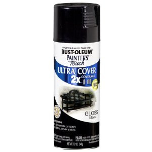 RUST-OLEUM 2X PAINTER'S TOUCH 249122 ULTRA COVER ENAMEL GLOSS BLACK