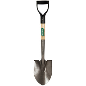 AMES 163037900 D-HANDLE ROUND POINT MINI SHOVEL 6" X 8-1/2" BLADE WOOD HANDLE