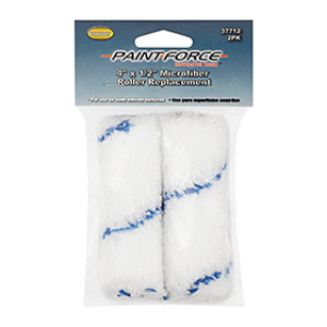 PAINT-FORCE 37712 4" X 1/2" NAP MICROFIBER MINI ROLLER REFILLS 2 PACK