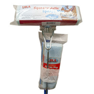 LOLA 01203-1 SQUEEZE-MATIC SPONGE MOP WITH BONUS REFILL