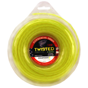 MAXPOWER 338809 .105" PREMIUM TWISTED TRIMMER LINE YELLOW COMMERCIAL GRADE 90'