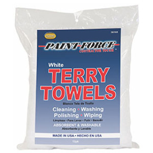 PAINT-FORCE 36160 WHITE TERRY TOWEL (12PK)