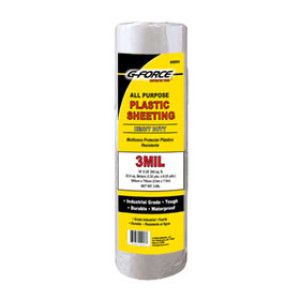 G-FORCE 00253 3 MIL 10' X 25' CLEAR PLASTIC SHEETING