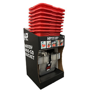 BERCOM 4300- FD HANDY PRO-GO BUCKET AND LINER DISPLAY