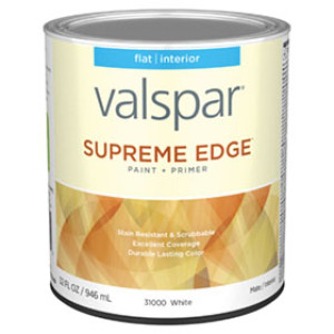 VALSPAR 31000.005 SUPREME EDGE FLAT WHITE INTERIOR PAINT & PRIMER