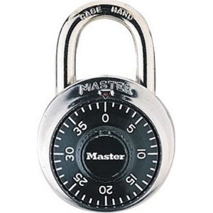 MASTER LOCK 1500D BLACK DIAL COMBINATION LOCK - 1-7/8" WIDE DIAL
