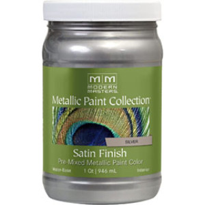 MODERN MASTERS ME150-32 SILVER SATIN METALLIC PAINT OPAQUE