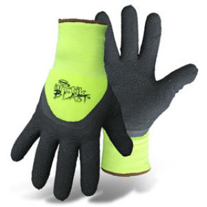 BOSS 7845L LARGE ARCTIK BLAST HIGH-VIS GREEN TEXTURED LATEX PALM KNIT WRIST