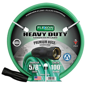 FLEXON FXG58100 5/8" X 100' 5-PLY HEAVY DUTY KINK FREE GARDEN HOSE