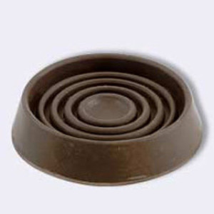 SHEPHERD 9077 1-3/4" ROUND SMOOTH RUBBER FURNITURE CUP BROWN (4CD)