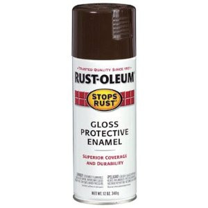 RUST-OLEUM STOPS RUST 7775830 12 OZ GLOSS PROTECTIVE ENAMEL LEATHER BROWN