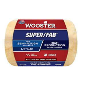 WOOSTER SUPER/FAB R240-4 4" X 1/2" GOLDEN YELLOW KNIT PAINT ROLLER COVER