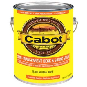 CABOT 16306.007 NEUTRAL BASE SEMI-TRANSPARENT DECK & SIDING STAIN VOC