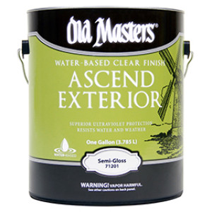 OLD MASTERS 71201 ASCEND SEMI-GLOSS EXT WATER-BASED CLEAR WOOD FINISH GALLON