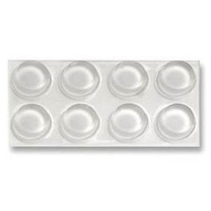 OOK 50660 1/2" CLEAR ROUND BUMPERS SELF ADHESIVE (8PK)