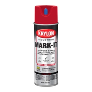 KRYLON K00730208 APWA RED MARK-IT SOLVENT-BASED INVERTED MARKING PAINT
