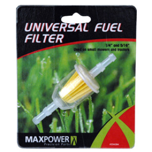 MAXPOWER 334284 DELUXE FUEL LINE FILTER 1/4" OR 5/16" - 3-1/2" LONG