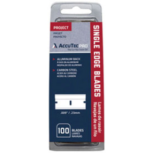 ACCUTEC PRO APBL-7055 .012" HEAVY DUTY STEEL BACKED SINGLE EDGE BLADE (100PK)