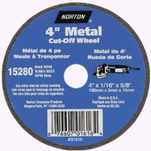 NORTON 01616 4" X 1/16" X 5/8" RIGHT ANGLE METAL CUT OFF BLADE TYPE 1