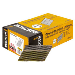 BOSTITCH S8DR-FH STICK FRAMING NAIL 2-3/8" X .120" RING SHANK BRITE 2M/BOX
