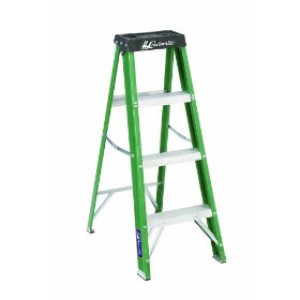 LOUISVILLE LADDER FS4004 4' TYPE II FIBERGLASS STEPLADDER