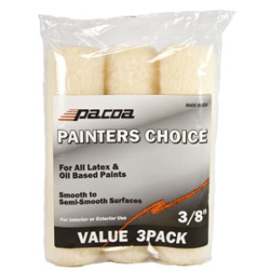 PACOA PAINTERS CHOICE 3 PACK 9" X 3/8" PAINT ROLLER REFILL