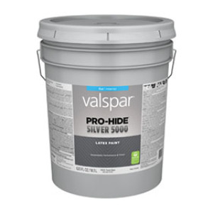 VALSPAR 71002.008 PRO-HIDE SILVER 5000 FLAT PASTEL INTERIOR LATEX PAINT