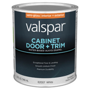 VALSPAR 82007.005 CABINET, DOOR&TRIM SEMIGLOSS WHITE WATER-BASED ALKYD ENAMEL