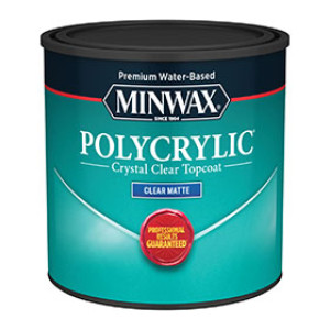 MINWAX 222224444 MATTE CRYSTAL CLEAR WATER BASED POLYCRYLIC PROTECTIVE FINISH