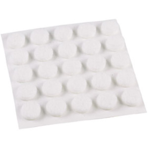 SHEPHERD 9957 SURFACE GARD 3/8" WHITE MEDIUM DUTY SELF STICK FELT PADS (75CD)