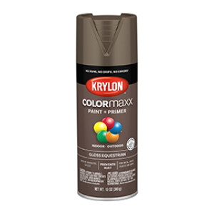 KRYLON K05518007 COLORMAXX PAINT + PRIMER GLOSS EQUESTRIAN 12 OZ IN-OUTDOOR
