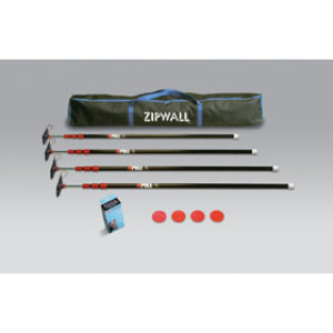 ZIPWALL ZP4 10 RESIDENTIAL SPRING-LOADED DUST BARRIER ZIP POLES 4-PACK
