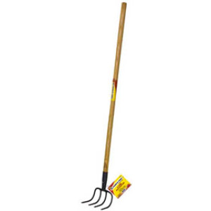 G-FORCE 52925 CULTIVATOR 5" 4 TINES WITH 51" WOOD HANDLE