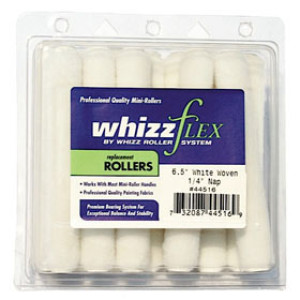 WHIZZ WHIZZFLEX 44516 6.5" X 1/4" WHITE WOVEN MINI ROLLER REFILL (12-PACK)