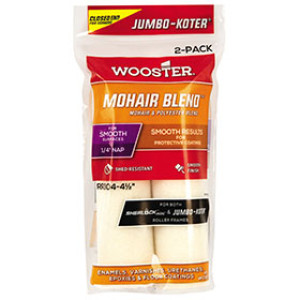 WOOSTER JUMBO-KOTER MOHAIR BLEND RR304 4-1/2" X 1/4" WOVEN ROLLER COVER 2-PACK