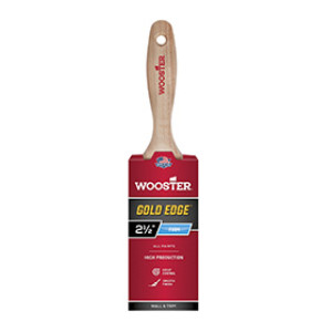 WOOSTER GOLD EDGE 5232 2-1/2" POLYESTER VARNISH BRUSH EXTRA FIRM FILAMENTS
