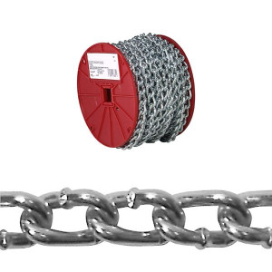 CAMPBELL 0722527 2/0 TWIST LINK MACHINE CHAIN ZINC PLATED 70' PER REEL