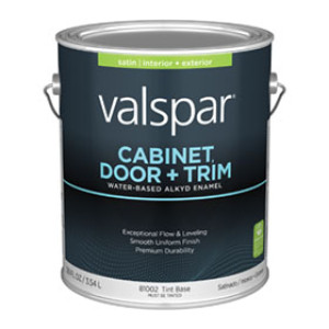 VALSPAR 81002.007 CABINET, DOOR&TRIM SATIN TINT BASE WATER-BASED ALKYD ENAMEL