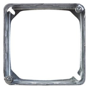 RACO 8201 4" SQUARE BOX EXTENSION RING 1-1/2" DEEP WITH 1/2" KNOCK OUTS