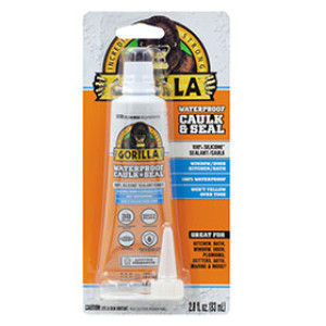 GORILLA GLUE 108324 2.8 OZ CLEAR 100% SILCONE WATERPROOF CAULK & SEAL