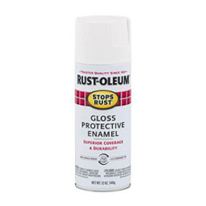 RUST-OLEUM STOPS RUST 7792830 12 OZ GLOSS PROTECTIVE ENAMEL WHITE SPRAY PAINT